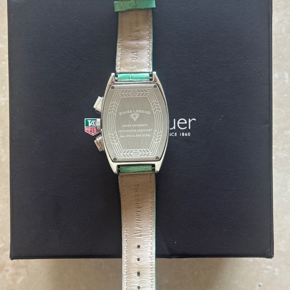 Swiss Legend Watch with Real Green Crocodile Band - Picture 3 of 3